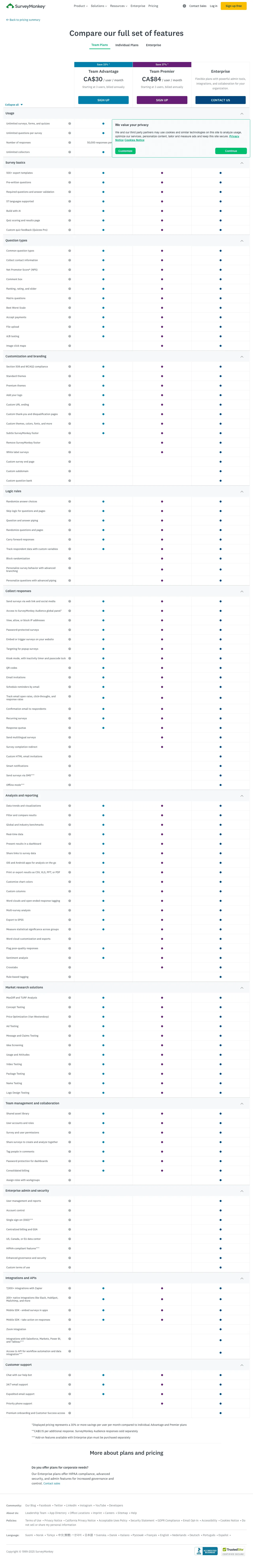 SurveyMonkey screenshot 2