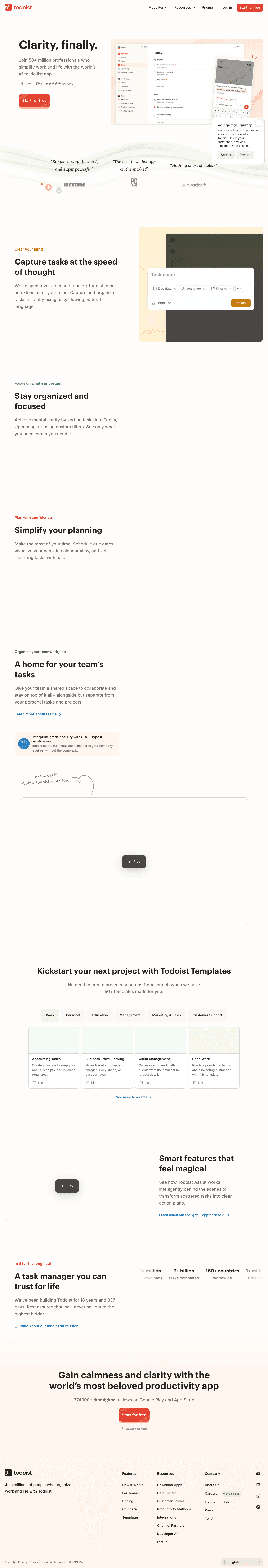 Todoist screenshot 2