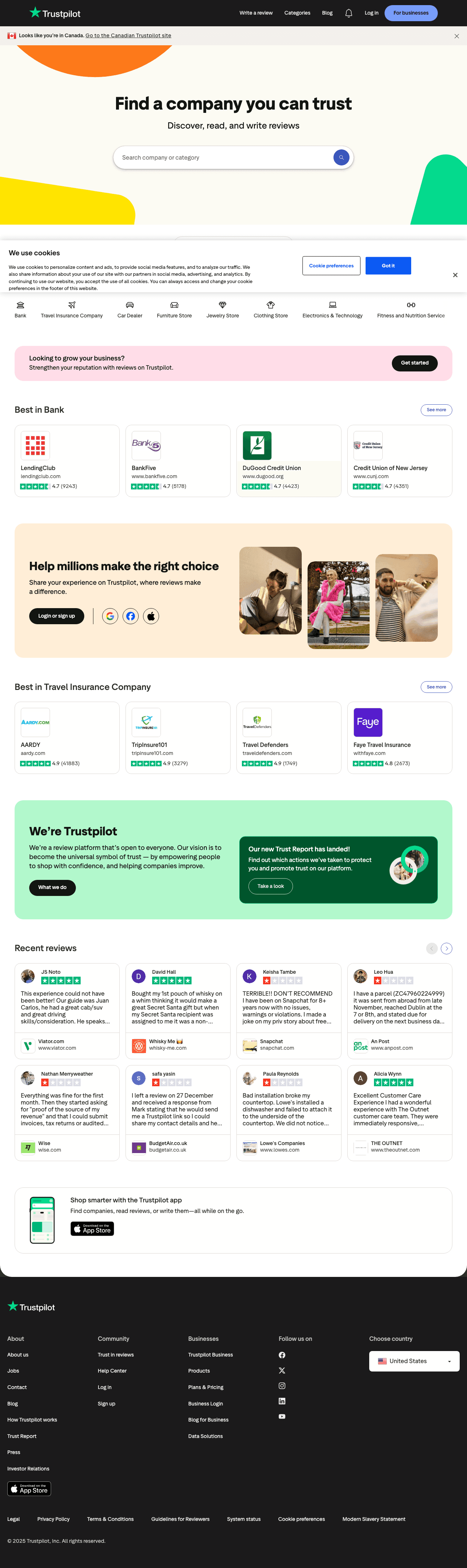 Trustpilot screenshot