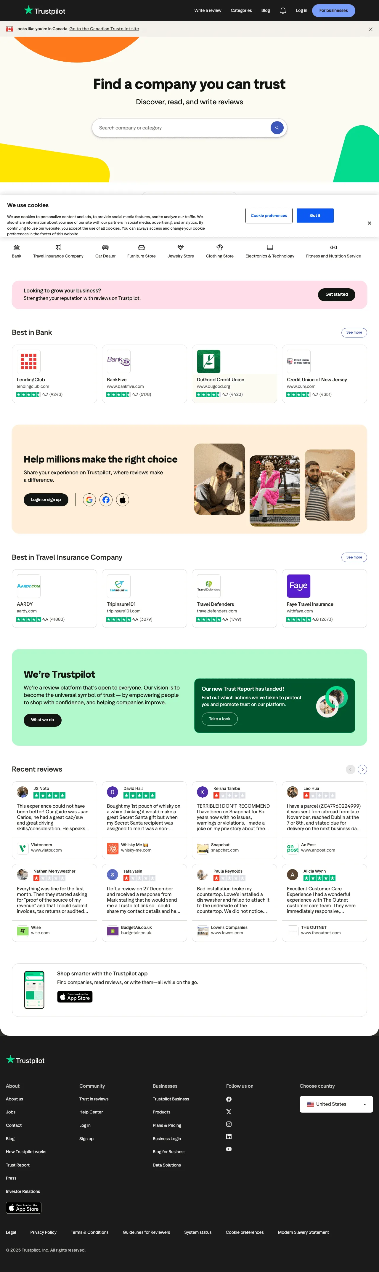 Trustpilot screenshot