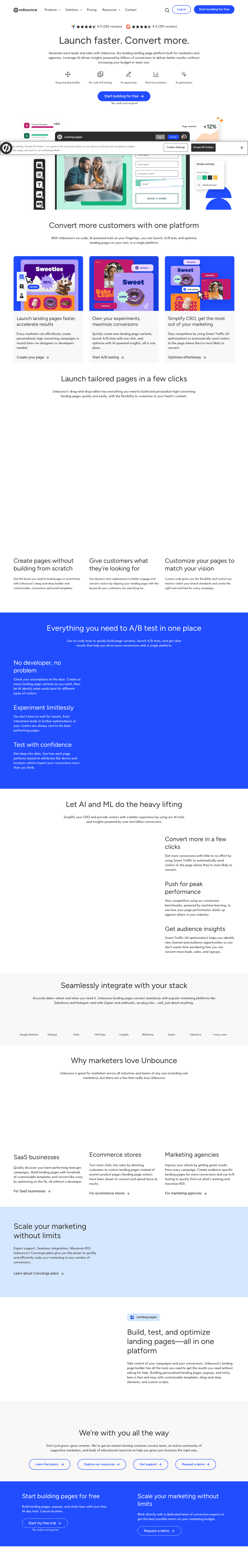 Unbounce screenshot 2