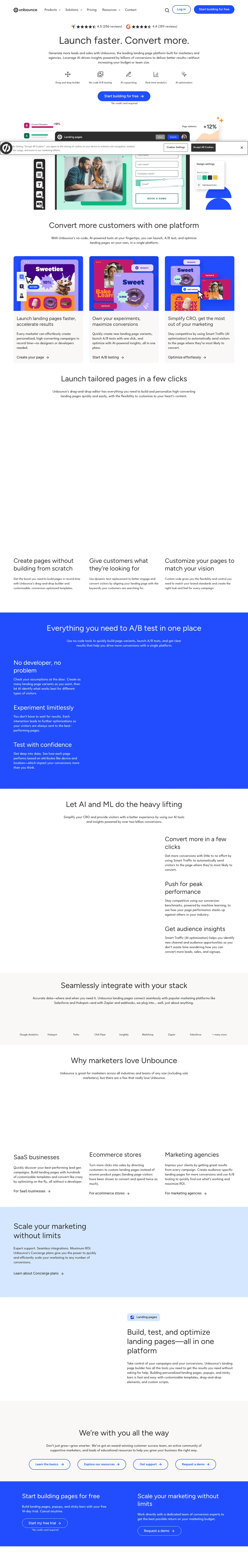 Unbounce screenshot 2