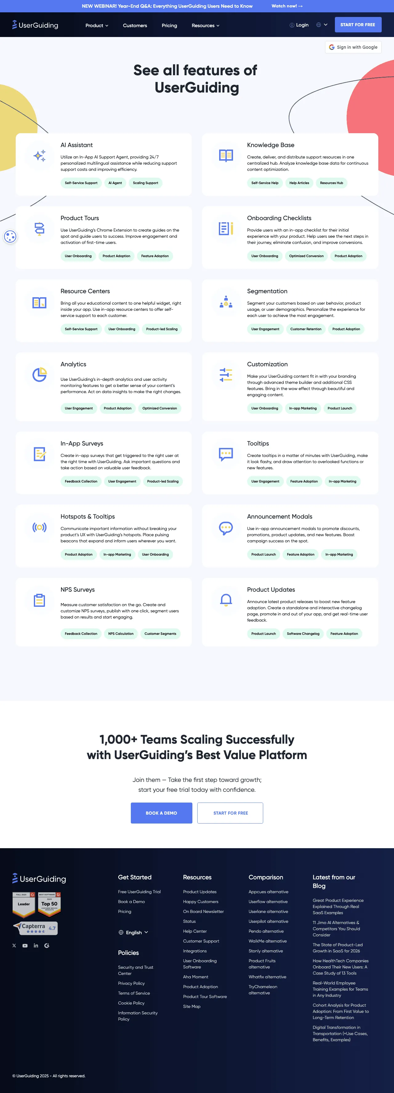 UserGuiding screenshot