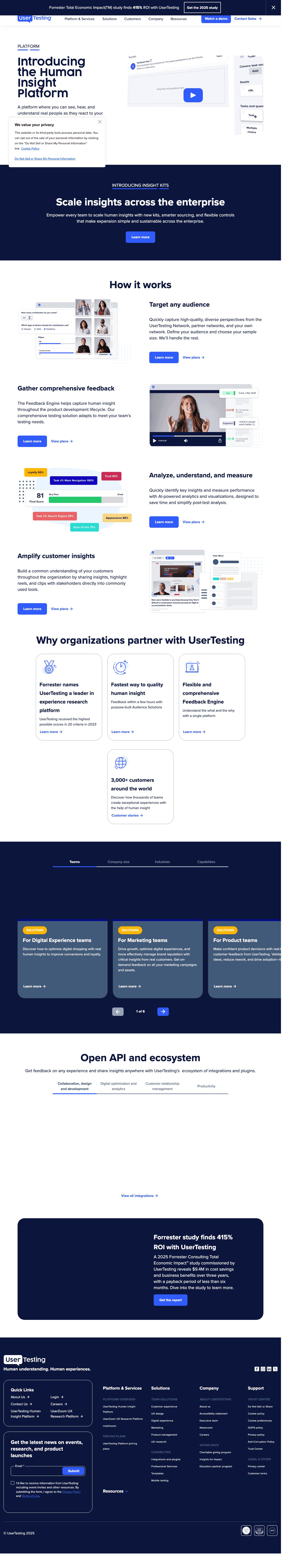 UserTesting screenshot