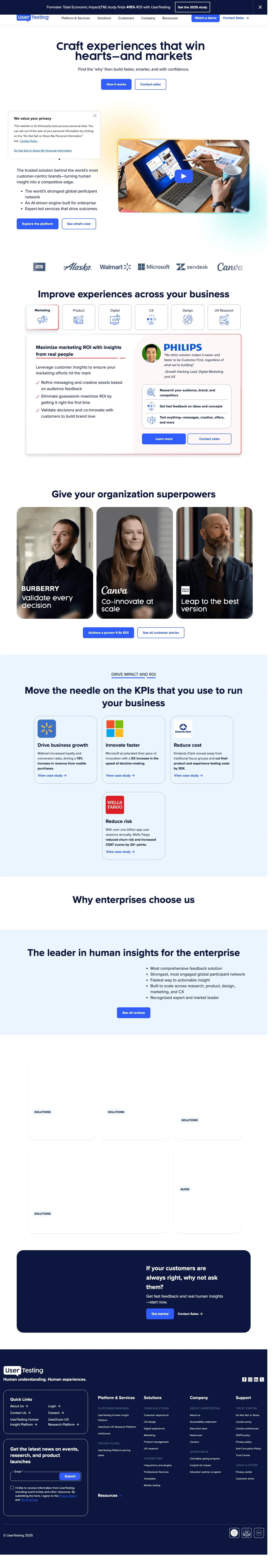 UserTesting screenshot 2