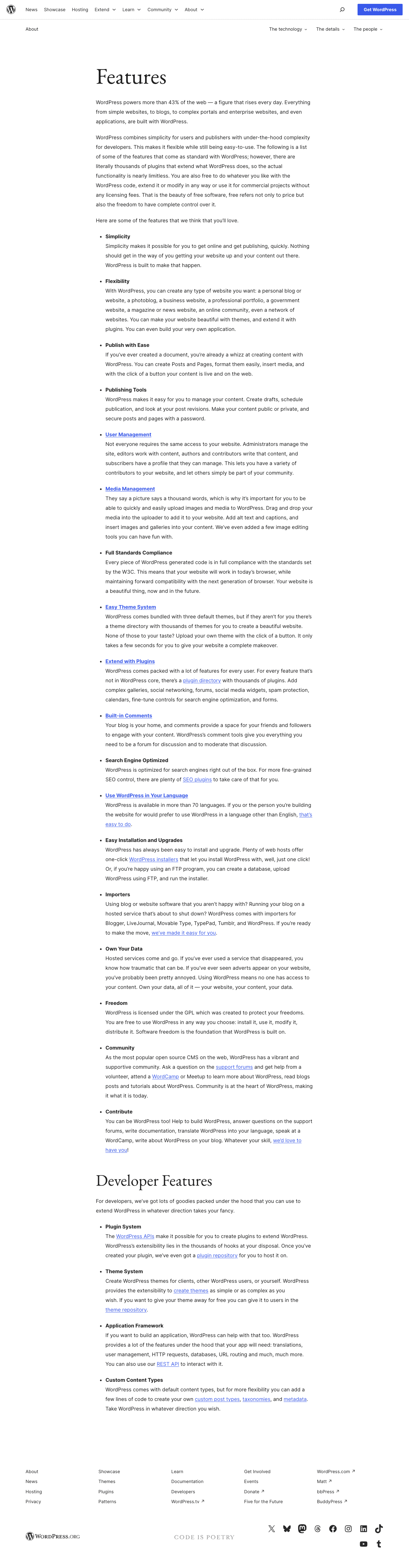 WordPress screenshot