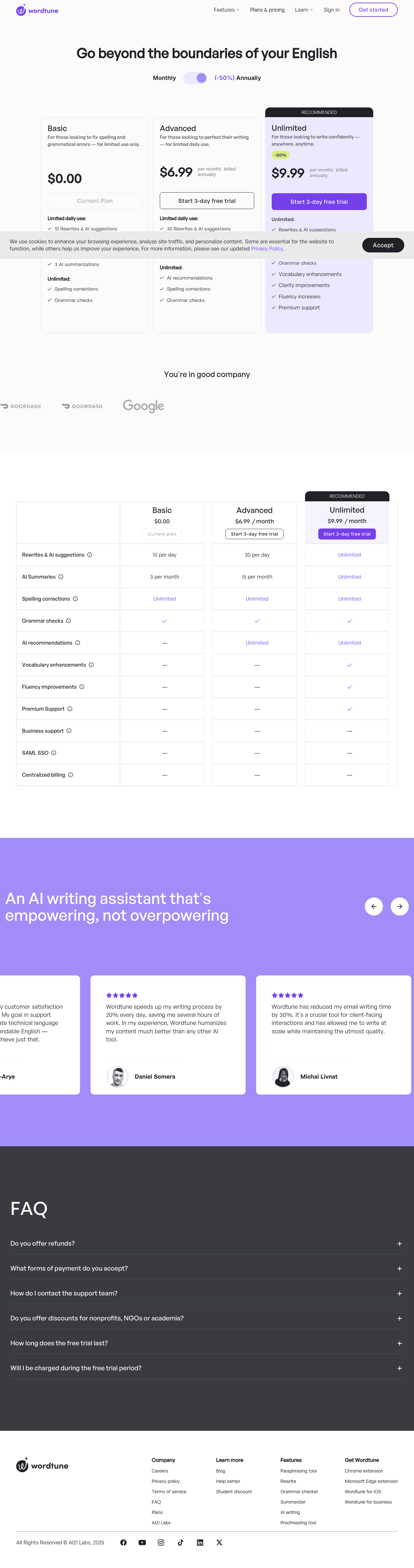 Wordtune screenshot 2