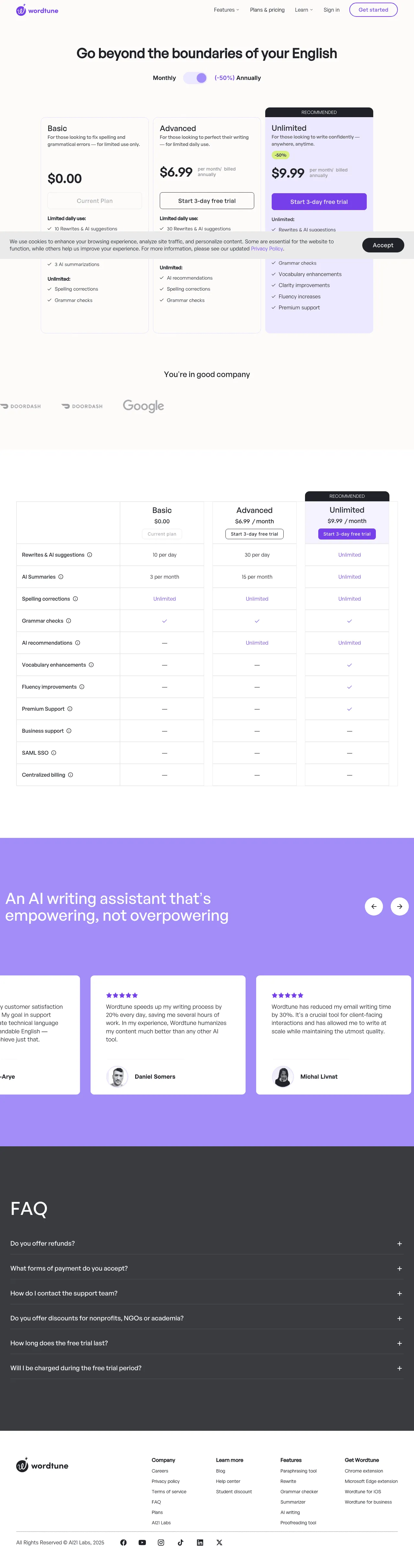 Wordtune screenshot 2