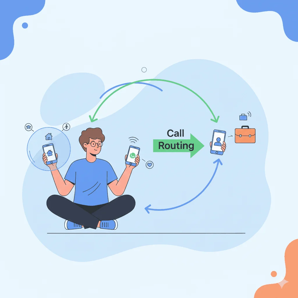 Illustration for I need a professional business phone number: Keep your personal number personal—get a business line.