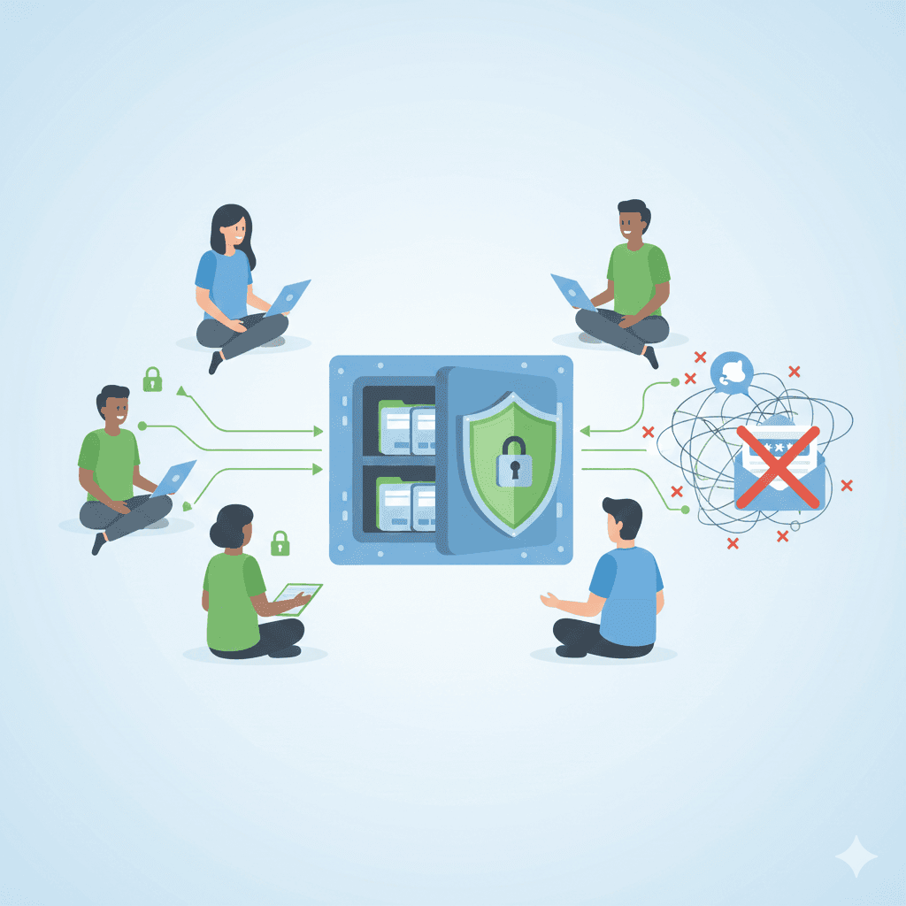 I need to manage team passwords securely