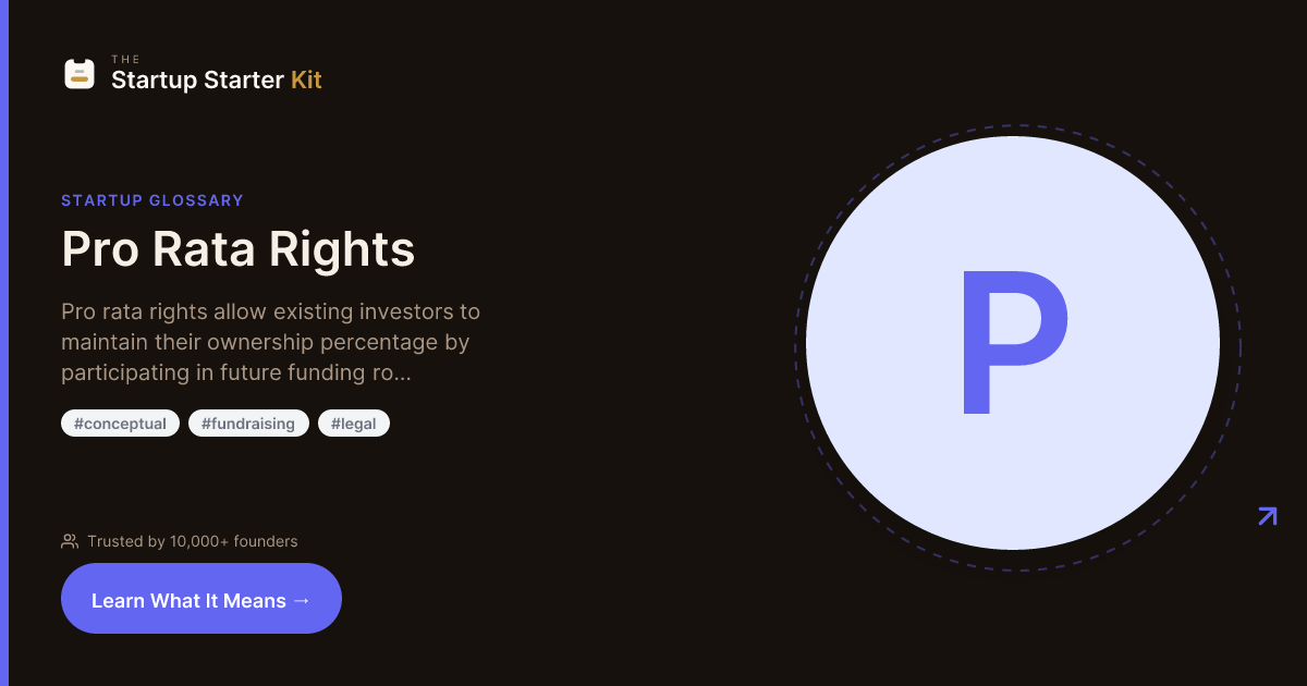What are Pro Rata Rights? | Startup Glossary